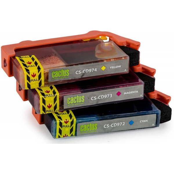 Картридж струйный Cactus CS-CD972/3/4 №920XL (набор голубой/желтый/пурпурный)