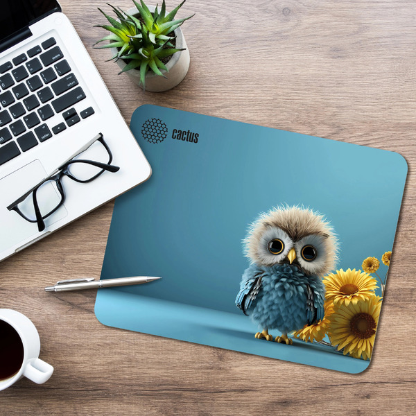 Коврик для мыши Cactus Owl Blue CS-MPC-P07XS