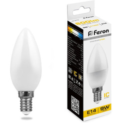 25798 Лампа светодиодная, 9W 230V E14 2700K, LB-570 Feron