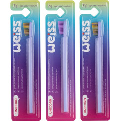 Набор зубных щеток WEISS Unicorn средней жесткости 100472 (3шт)
