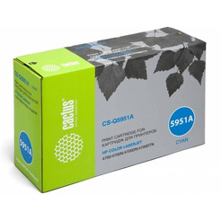 Картридж лазерный Cactus CS-Q5951A Q5951A голубой (10000стр.) для HP CLJ 4700