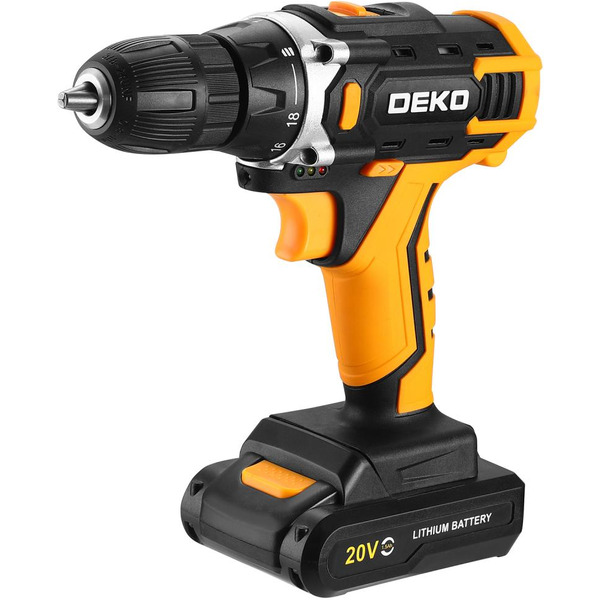 Дрель-шуруповерт Deko Banger 20V ONE + 083-1042 (с 1-им АКБ)