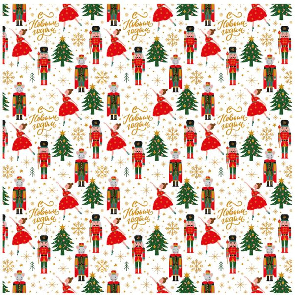 Бумага упаковочная ЗОЛОТАЯ СКАЗКА 592613 (набор 3 шт)