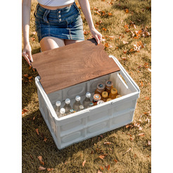 Органайзер складной со столиком и ручками Happy Home HH-002 (зеленый) 50л.