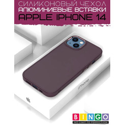 Бампер BINGO Metal iPhone 14 Бордовый