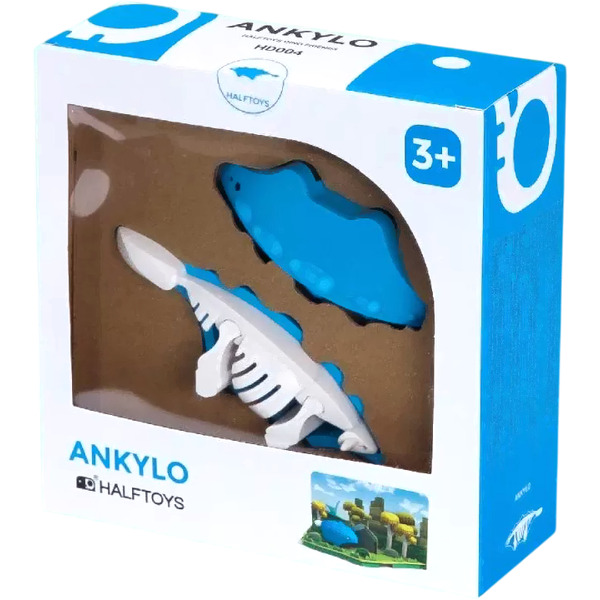 Магнитный конструктор Halftoys Dino Анкило с диорамой HD004