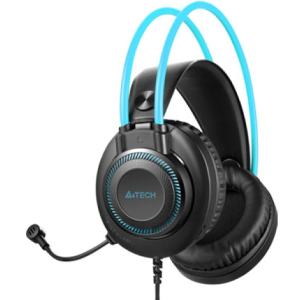 Наушники A4Tech Fstyler FH200U (черный/голубой)