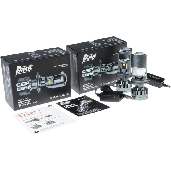 Светодиод головного света AMP/Criolight CSP mini projector lens H4