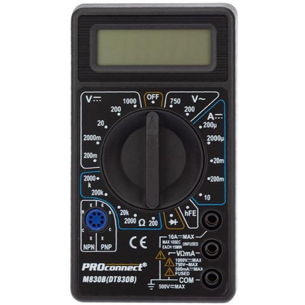 Портативный мультиметр PROconnect M830B (DT830B) 13-3011