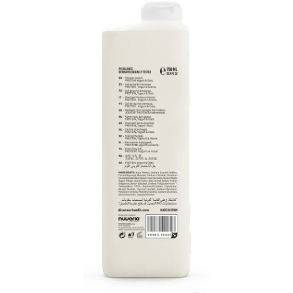 Гель для душа Dicora Urban Fit Protein Yogurt & Oats 750мл