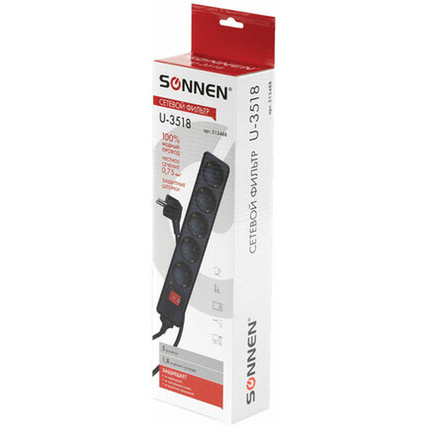 Сетевой фильтр SONNEN U-3518 (513488)