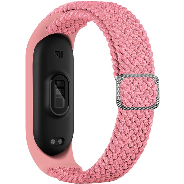 Ремешок Bingo Braided для Xiaomi Mi Band 3/4/5/6 Розовый