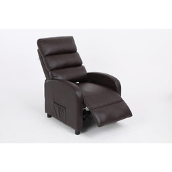 Кресло вибромассажное Calviano 2164 (экокожа, коричневый)