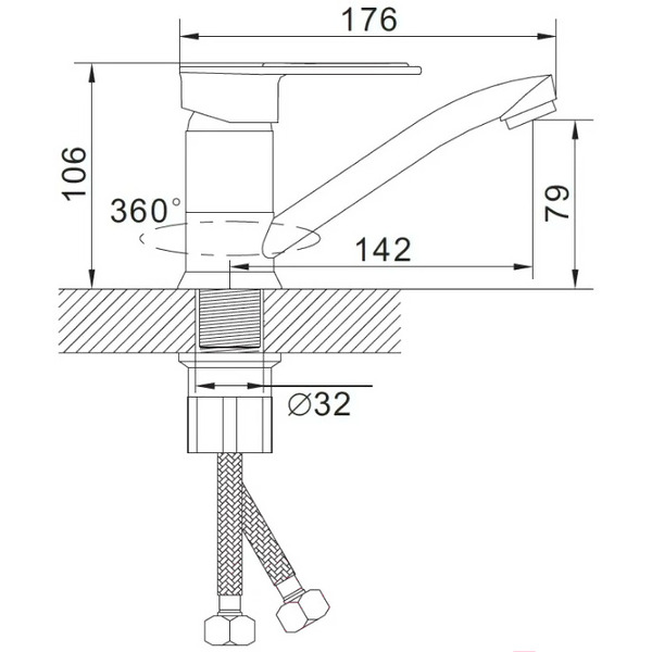Смеситель Эверест B45-274B