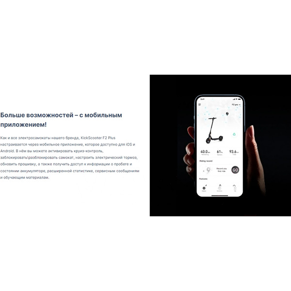 Электросамокат Ninebot Kickscooter F2 Plus