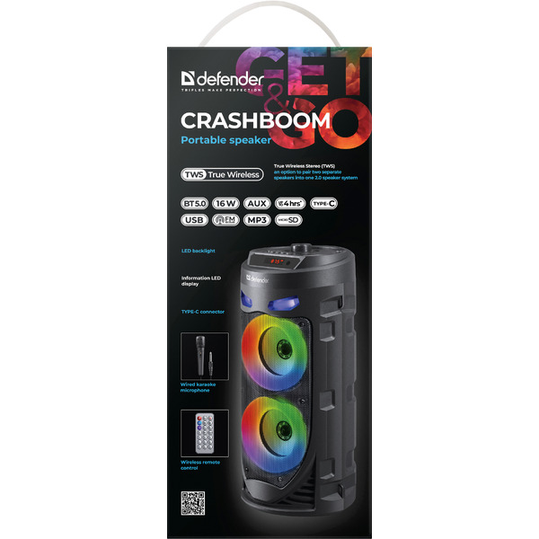 Беспроводная колонка Defender Crashboom 65085