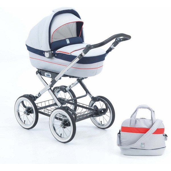 Коляска-люлька CAM Linea Classy ART903-T305 (белый/синий)
