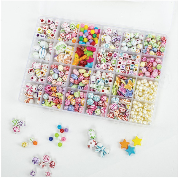Набор бусин для детского творчества BRAUBERG Beads Set 450 бусин 664695