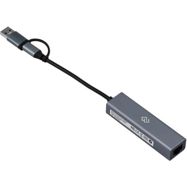 Разветвитель USB-C + USB-A Digma DHUB-LAN-4port