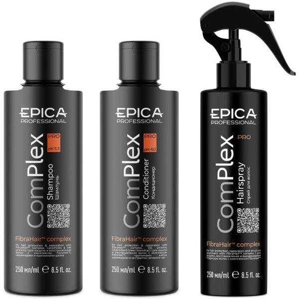 Набор EPICA Professional ComPlex Pro (шампунь 250мл + кондиционер 250мл + спрей 250мл)