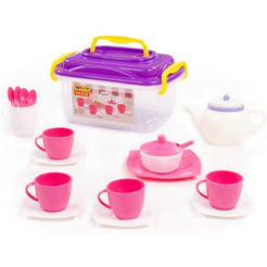 Набор детской посуды Полесье Алиса 58980 (на 4 персоны, в контейнере)