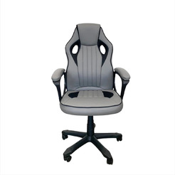 Кресло офисное SITUP Luna chrome (экокожа Grey / сетка Black)