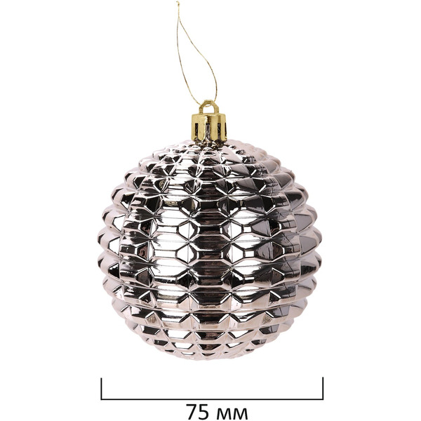 Шары елочные ЗОЛОТАЯ СКАЗКА Light Champagne Style 592592 (шампань)