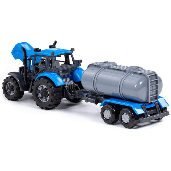 Трактор Полесье Прогресс с прицепом-цистерной инерционный 91550