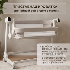 Кроватка детская трансформер BubaGo Florena BG 216-2 (бежевый)
