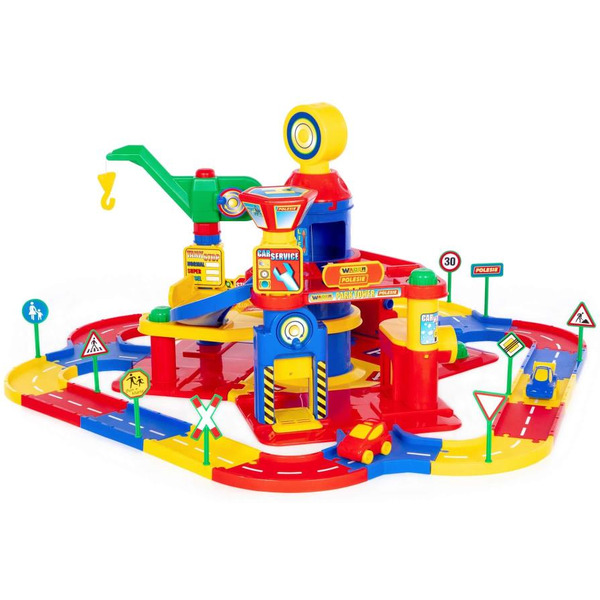 Паркинг Полесье 37862  3-уровневый с дорогой и автомобилями (в коробке)