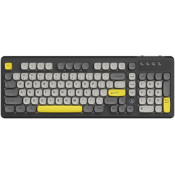 Компьютерная клавиатура AJAZZ AF98 (черно-серая с желтым)