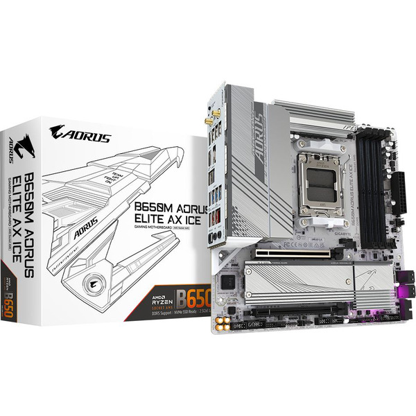 Материнская плата Gigabyte B650M Aorus Elite AX Ice