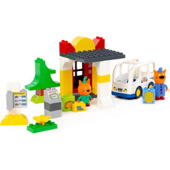 Конструктор Полесье Макси Три кота. Автовокзал 61373