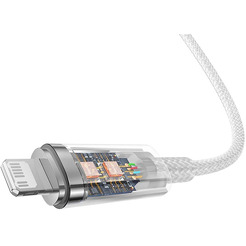 Кабель Baseus Explorer Series Fast Charging Cable with Smart Temperature Control 20W USB Type-C - Lightning (2 м, белый)
