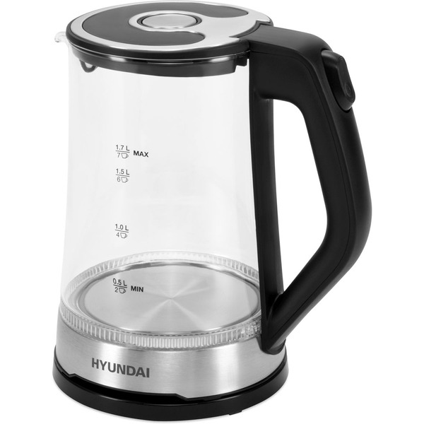 Электрический чайник Hyundai HYK-G3401 (черный/серебристый)