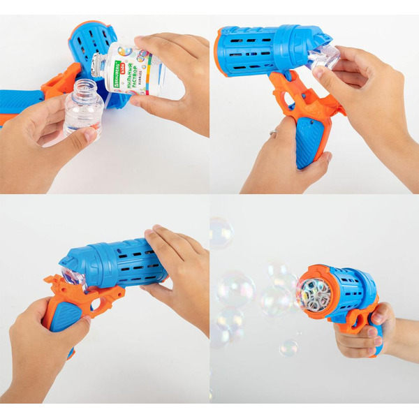 Генератор мыльных пузырей BRAUBERG Бластер-КОЛЬТ с потайным баком 665149