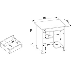 Стол для компьютера Сокол КСТ-10.1 (дуб сонома)