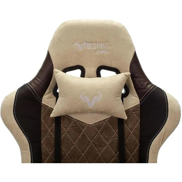 Кресло игровое Zombie VIKING 7 KNIGHT Fabric (бежевый/коричневый)