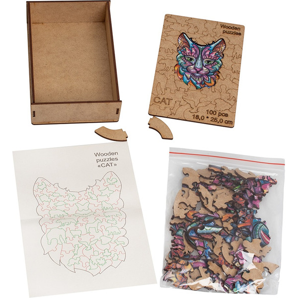 Сувенирный пазл MASTER WOOD Кот SWPC