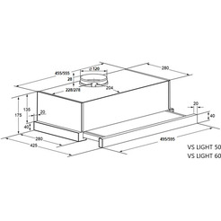 Кухонная вытяжка Maunfeld VS Light 60 (черный)