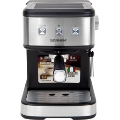 Кофеварка эспрессо Sonnen CM8501 456335 (черный/серебристый)