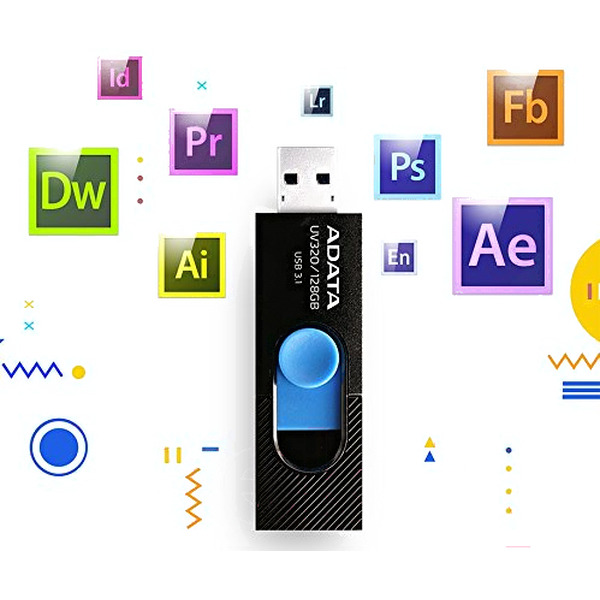 USB flash накопитель ADATA AUV320-128G-RBKBL