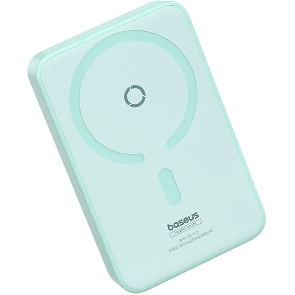 Внешний аккумулятор Baseus MagPro Magnetic Bracket Wireless Fast-Charging Power Bank 20W 5000mAh (мятный)