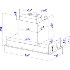 Вытяжка кухонная ZORG NEVADA 1260 60 S-GC BL