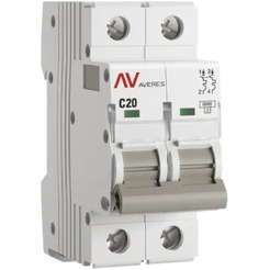 Выключатель автоматический EKF Averes AV-6 2P 20A (C) 6kA