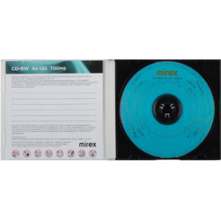 CD-RW диск Mirex 700Mb 4X-12X Slim case