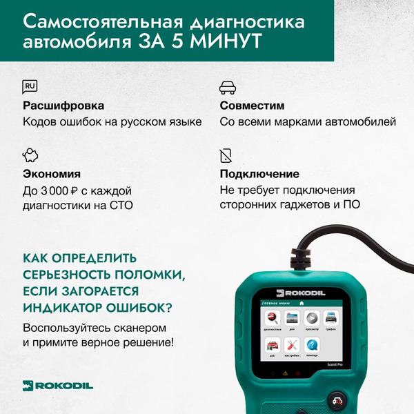 Автосканер Rokodil ScanX Pro