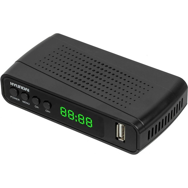 Ресивер DVB-T2 Hyundai H-DVB520 + WiFi-адаптер черный H-DVB520WA