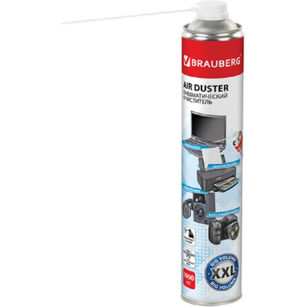 Баллон со сжатым воздухом для очистки техники 1000 мл BRAUBERG 513317