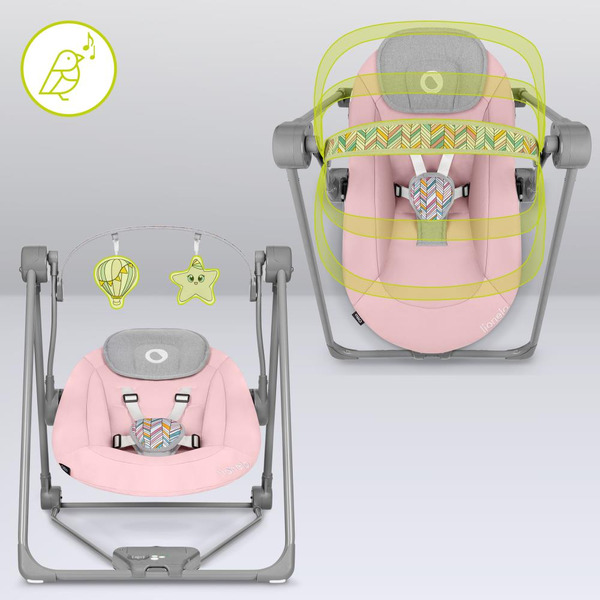 Качели Lionelo Otto Baby (розовый)